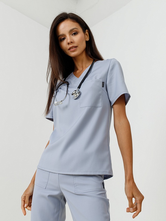 Женская медицинская рубашка AWT-6 (светло-серый)