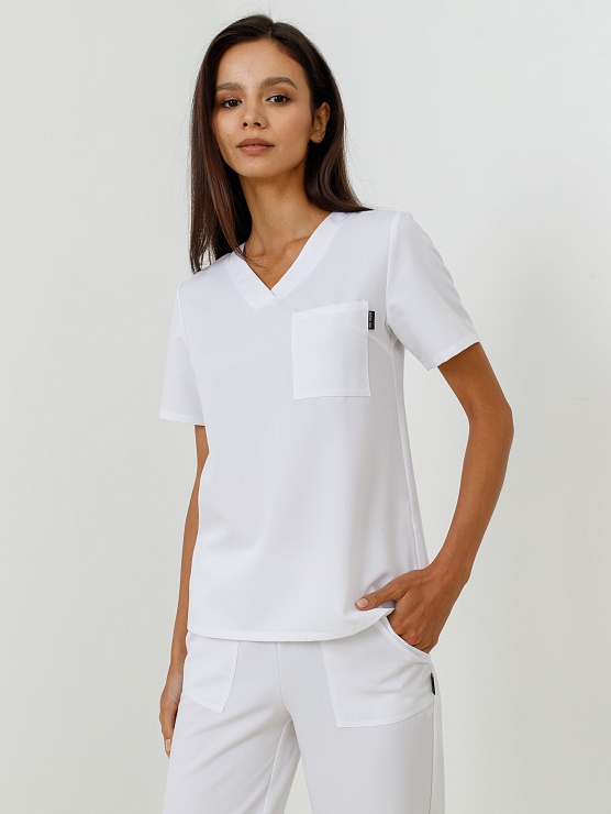 Женская медицинская рубашка AWT-6 (белый)