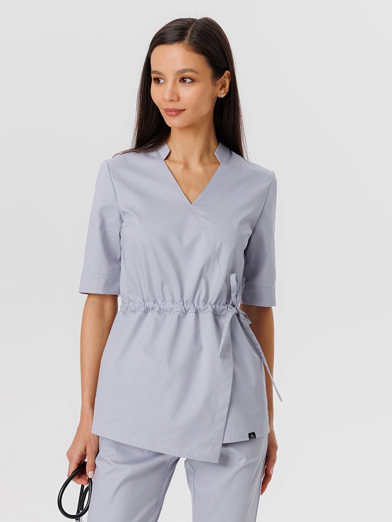 Женская медицинская рубашка AWT-11 (светло-серый)