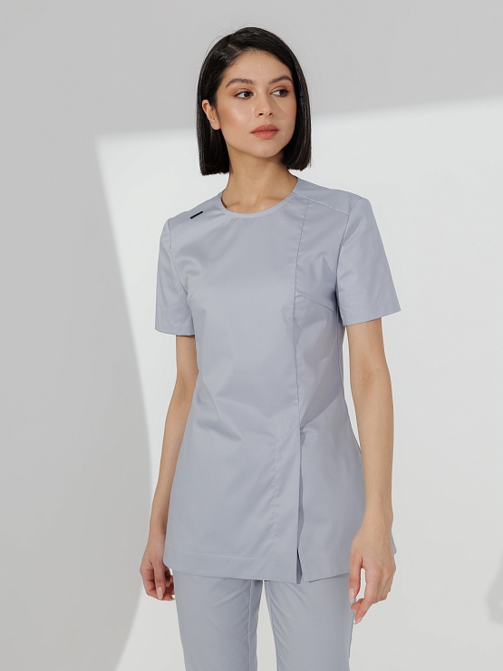 Женская медицинская рубашка CWT-17 (светло-серый)