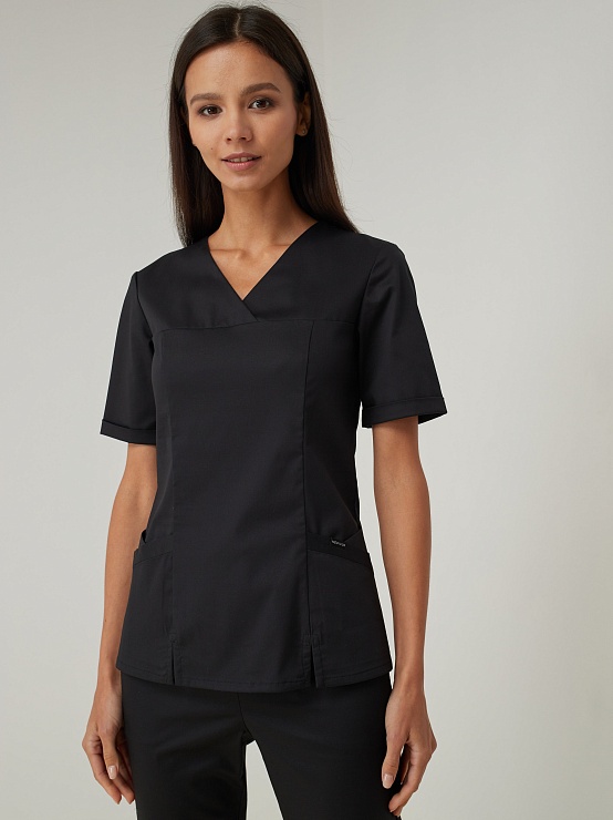 Женская медицинская рубашка SWT-12 (черный)