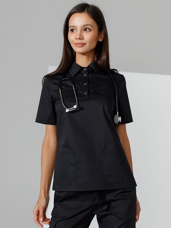 Рубашка медицинская AWT-9 (черный)