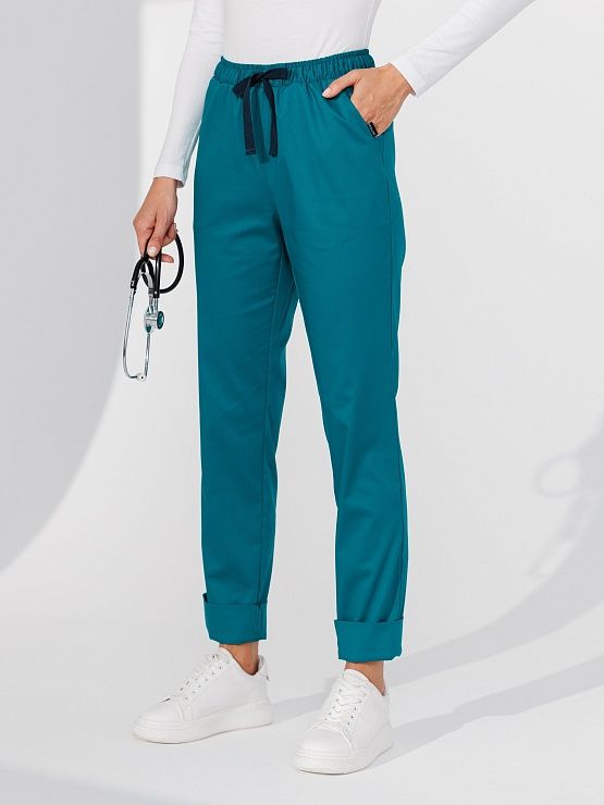 Женские медицинские брюки CWP-8 (изумрудный)