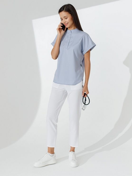 Женский медицинский костюм SWT-4 светло-серый SWP-5 белый