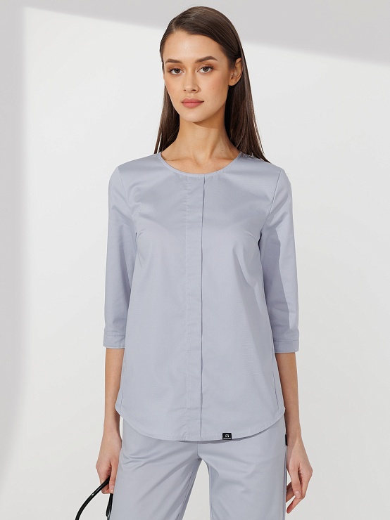 Женская медицинская рубашка SWT-15 (светло-серый)