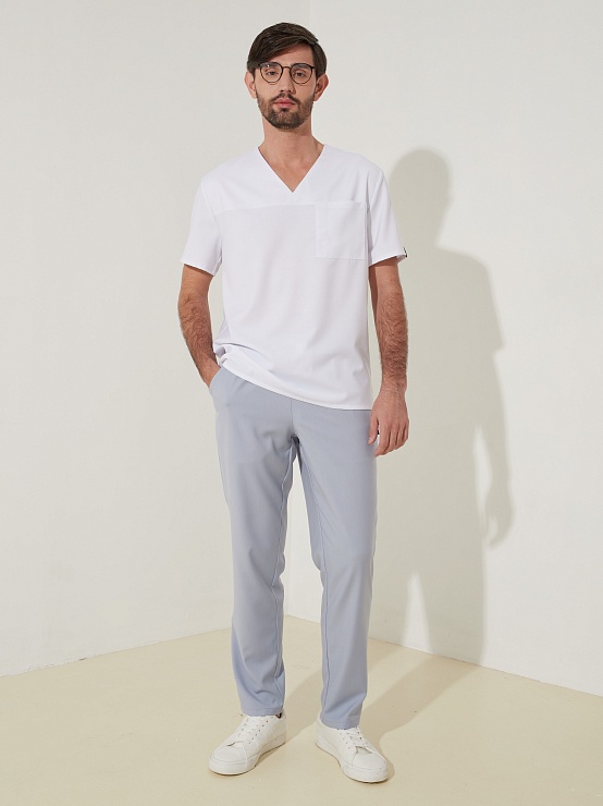 Мужские медицинские брюки AMP-1N (светло-серый)