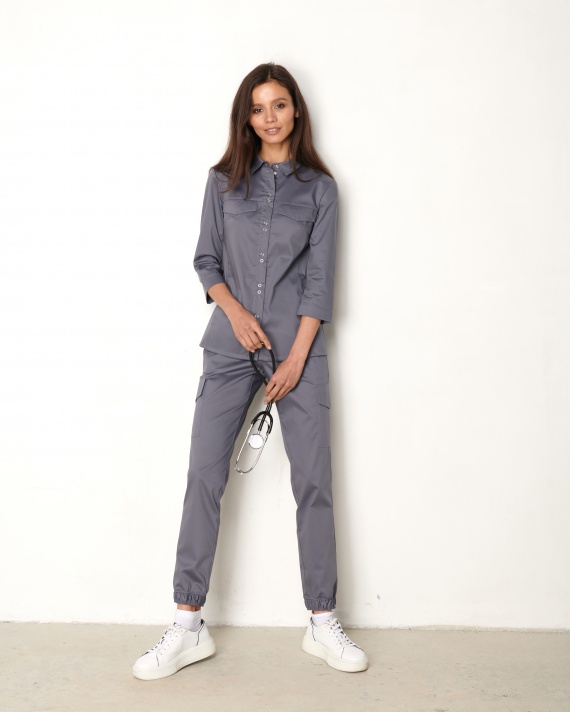Джоггеры медицинские AWJ-4 (серый) от магазина Medilion - бренд медицинской одежды